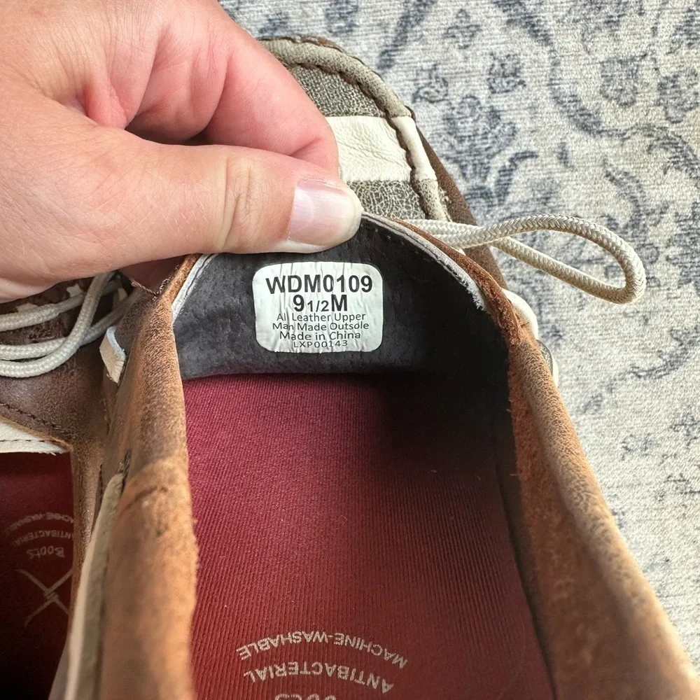 Twisted X Womens Boat Leather Faded Flag sz 9.5